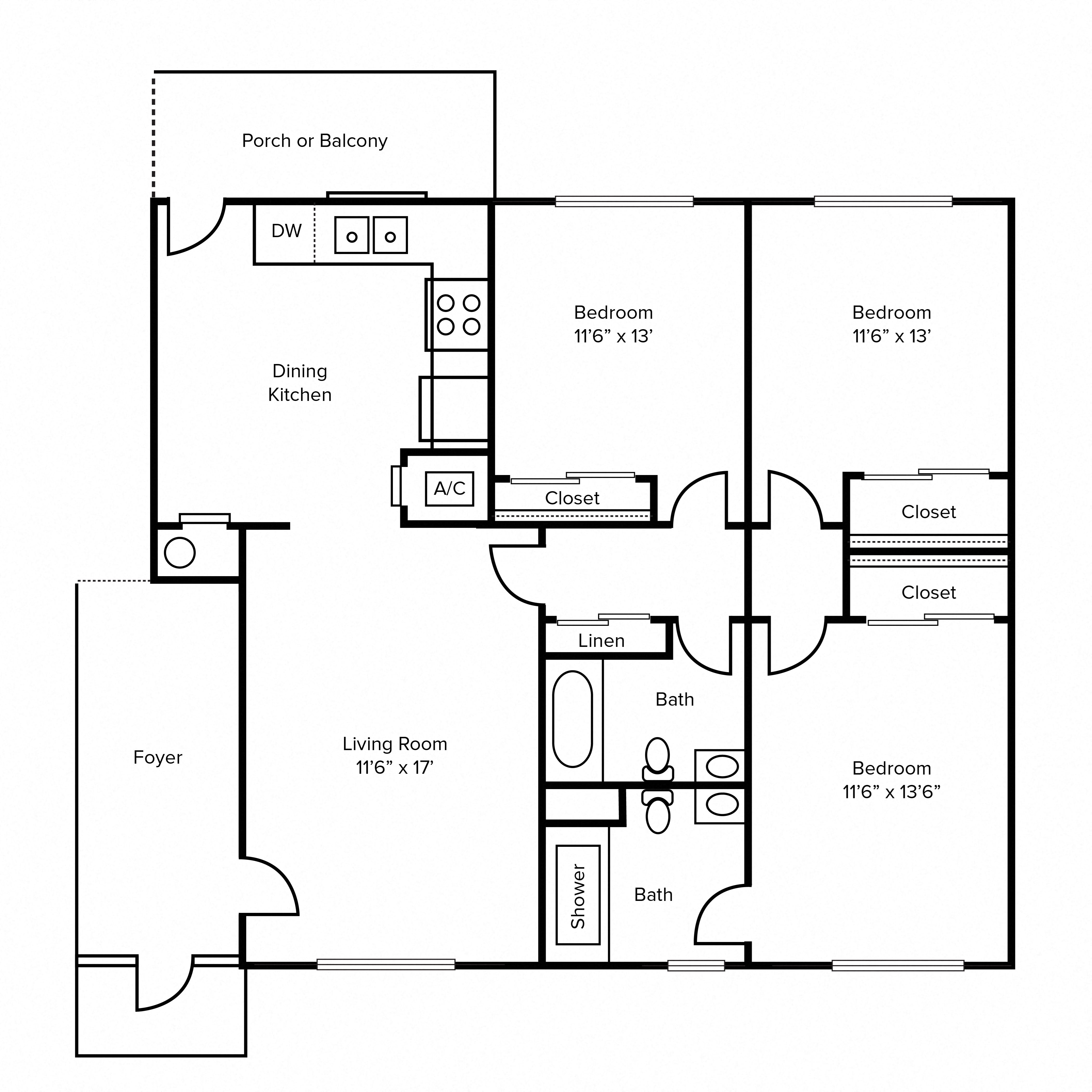 Floor Plans of Galleria Courtyards in Smyrna, GA